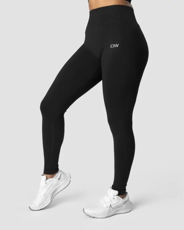 Icaniwill ribbed define seamless tights leggings black