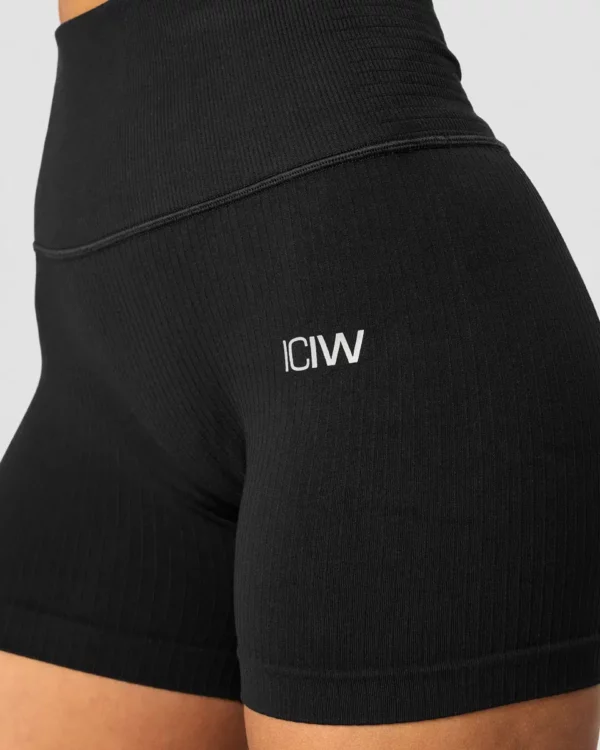 ICIW shorts ribbed define black