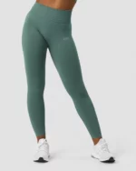 Icaniwill ribbed define seamless tights leggings green