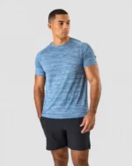 iciw workout mesh t-shirt men - blue melange